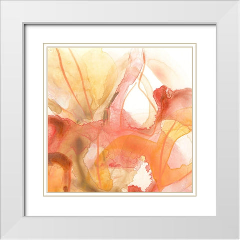 Sunset Marble I White Modern Wood Framed Art Print with Double Matting by Vess, June Erica