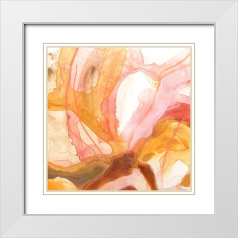 Sunset Marble IV White Modern Wood Framed Art Print with Double Matting by Vess, June Erica