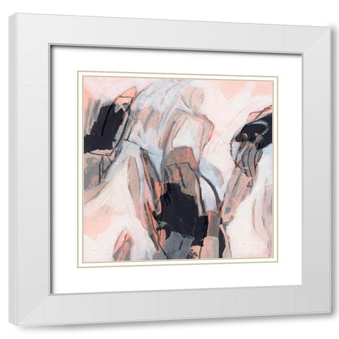 Tangerine Tango I White Modern Wood Framed Art Print with Double Matting by Vess, June Erica