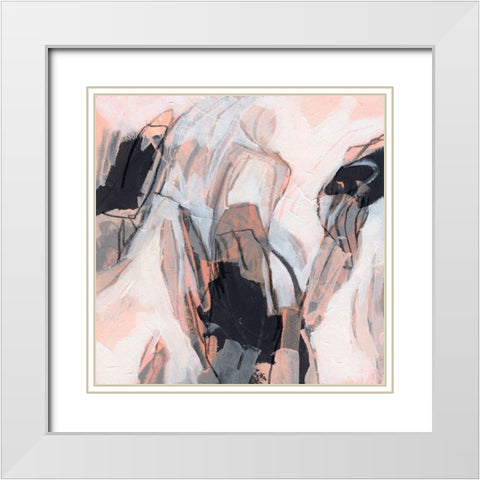 Tangerine Tango I White Modern Wood Framed Art Print with Double Matting by Vess, June Erica
