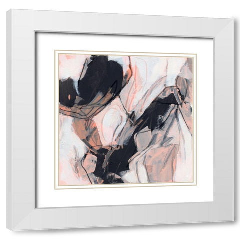 Tangerine Tango II White Modern Wood Framed Art Print with Double Matting by Vess, June Erica