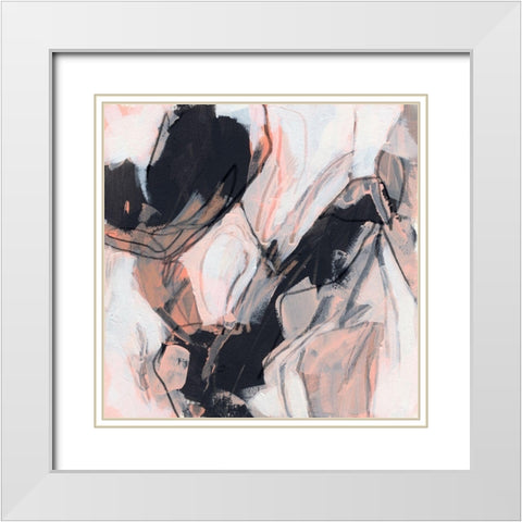 Tangerine Tango II White Modern Wood Framed Art Print with Double Matting by Vess, June Erica