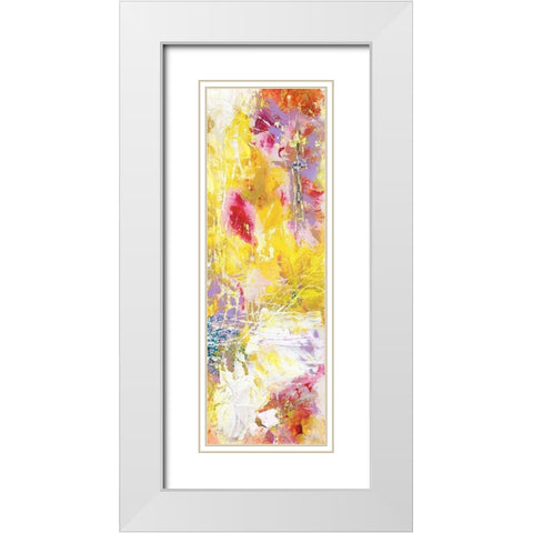Yellow Abstract II White Modern Wood Framed Art Print with Double Matting by Arbel, Lori