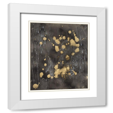 Cosmic Downpour White Modern Wood Framed Art Print with Double Matting by Arbel, Lori