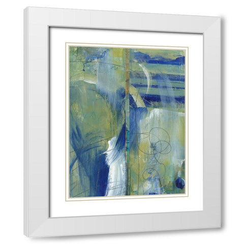 Distant Memories I White Modern Wood Framed Art Print with Double Matting by Combs, Joyce