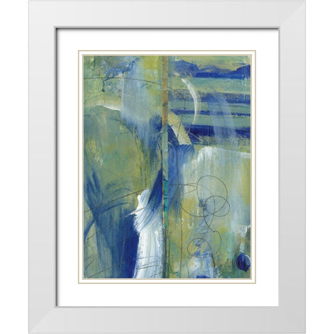 Distant Memories I White Modern Wood Framed Art Print with Double Matting by Combs, Joyce