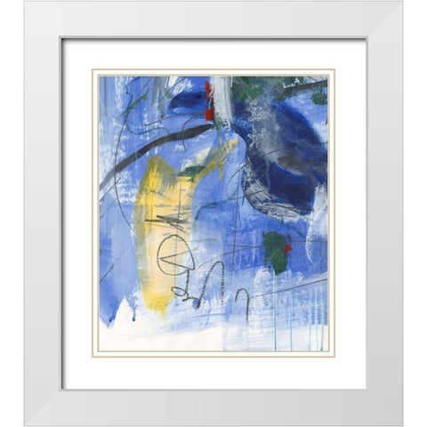 Tribal Symbols III White Modern Wood Framed Art Print with Double Matting by Combs, Joyce