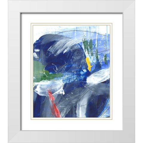Tribal Symbols IV White Modern Wood Framed Art Print with Double Matting by Combs, Joyce