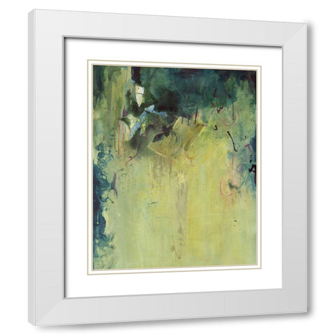 Paradise Falls I White Modern Wood Framed Art Print with Double Matting by Combs, Joyce