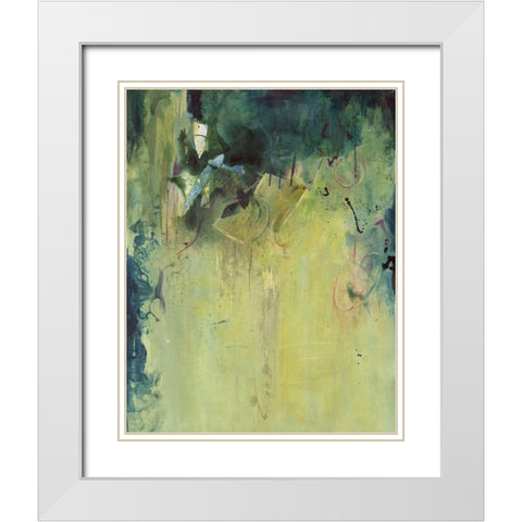 Paradise Falls I White Modern Wood Framed Art Print with Double Matting by Combs, Joyce