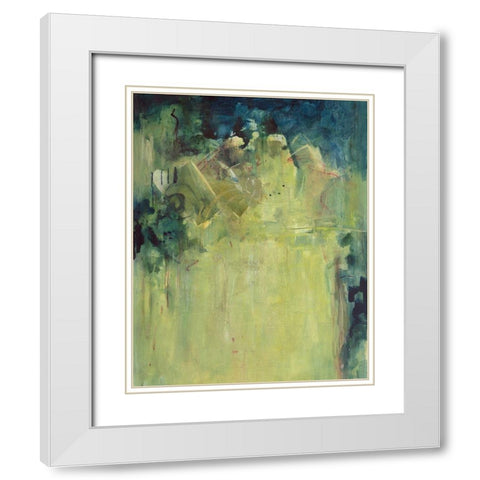 Paradise Falls II White Modern Wood Framed Art Print with Double Matting by Combs, Joyce