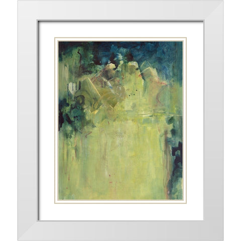 Paradise Falls II White Modern Wood Framed Art Print with Double Matting by Combs, Joyce