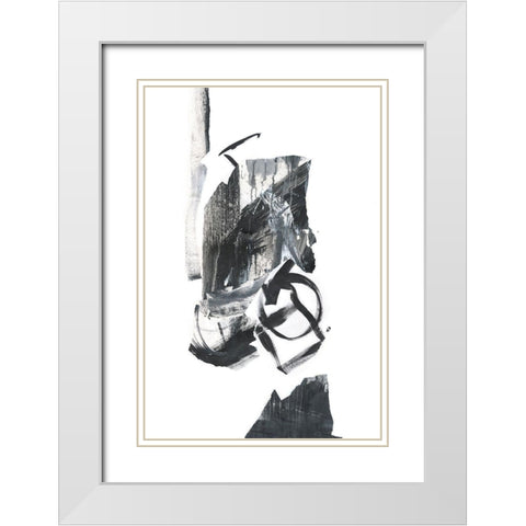 Fiesta Collage II White Modern Wood Framed Art Print with Double Matting by Combs, Joyce