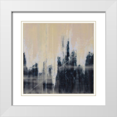 Urban Peace White Modern Wood Framed Art Print with Double Matting by Shanti, Shima
