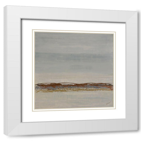 Harmony of One White Modern Wood Framed Art Print with Double Matting by Shanti, Shima