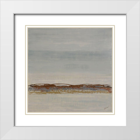 Harmony of One White Modern Wood Framed Art Print with Double Matting by Shanti, Shima