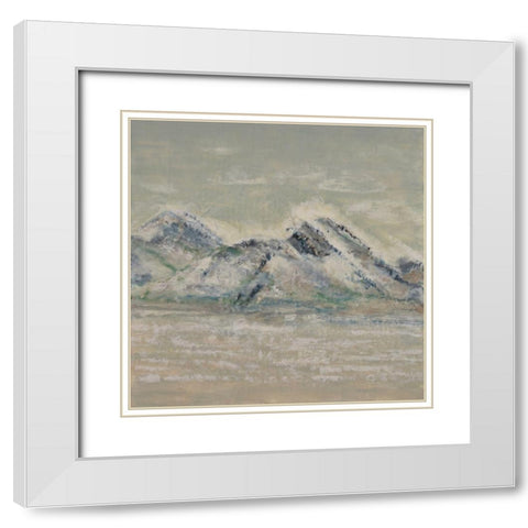 Surmountable II White Modern Wood Framed Art Print with Double Matting by Shanti, Shima