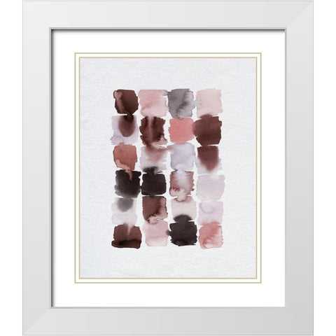 Trickle II White Modern Wood Framed Art Print with Double Matting by Popp, Grace