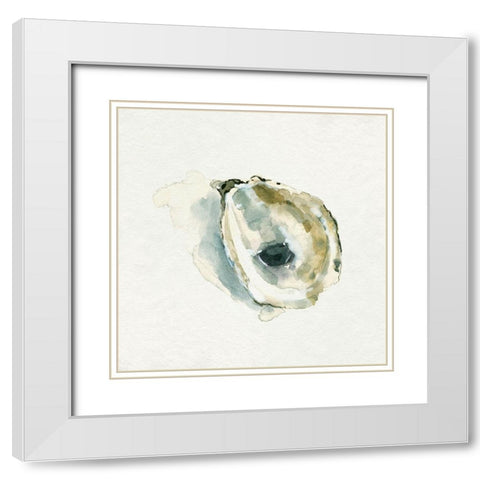 Old Salt Shell I White Modern Wood Framed Art Print with Double Matting by Caroline, Emma