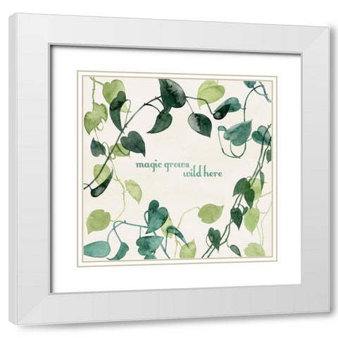 Magic Grows I White Modern Wood Framed Art Print with Double Matting by Popp, Grace