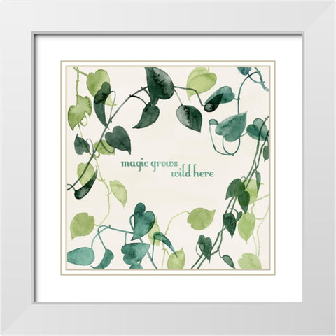 Magic Grows I White Modern Wood Framed Art Print with Double Matting by Popp, Grace