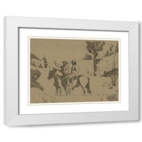 High in the Hills II White Modern Wood Framed Art Print with Double Matting by Green, Jacob