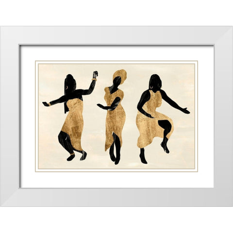Celebration Dance I White Modern Wood Framed Art Print with Double Matting by Warren, Annie