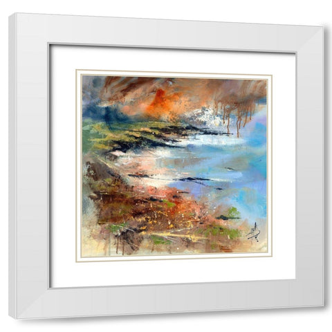 Nevern Lights I White Modern Wood Framed Art Print with Double Matting by Doyle, Anne Farrall