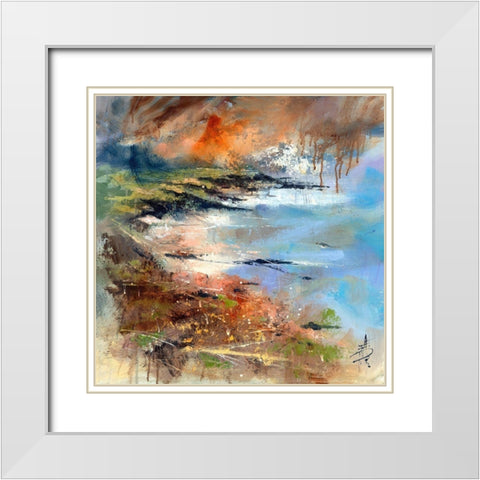 Nevern Lights I White Modern Wood Framed Art Print with Double Matting by Doyle, Anne Farrall