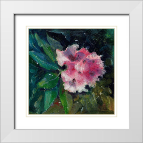 Rhododendron Portrait II White Modern Wood Framed Art Print with Double Matting by Doyle, Anne Farrall