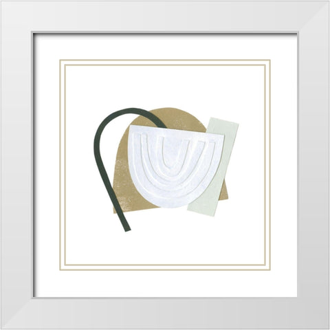 Mod Rainbow Collage I White Modern Wood Framed Art Print with Double Matting by Caroline, Emma