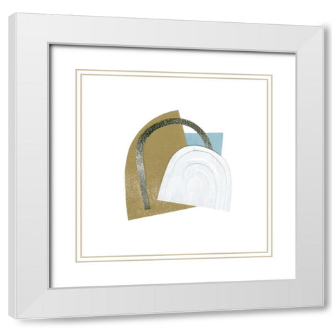 Mod Rainbow Collage II White Modern Wood Framed Art Print with Double Matting by Caroline, Emma