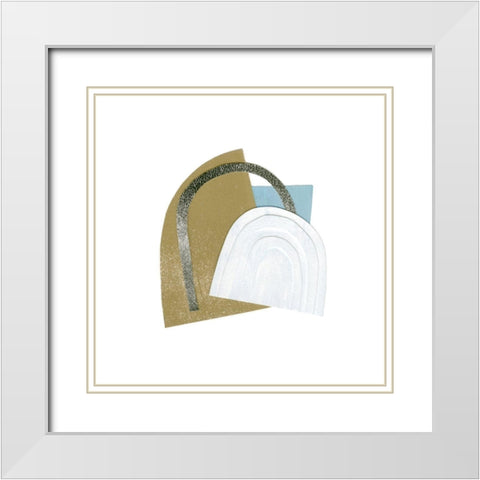 Mod Rainbow Collage II White Modern Wood Framed Art Print with Double Matting by Caroline, Emma