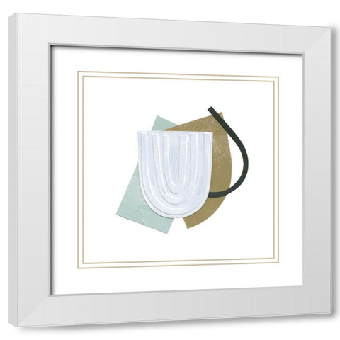 Mod Rainbow Collage III White Modern Wood Framed Art Print with Double Matting by Caroline, Emma
