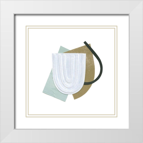 Mod Rainbow Collage III White Modern Wood Framed Art Print with Double Matting by Caroline, Emma