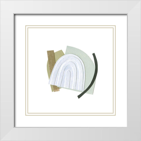 Mod Rainbow Collage IV White Modern Wood Framed Art Print with Double Matting by Caroline, Emma