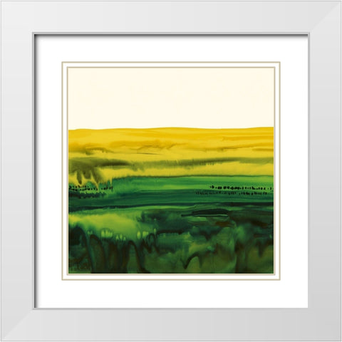 Melted Stratum I White Modern Wood Framed Art Print with Double Matting by Popp, Grace