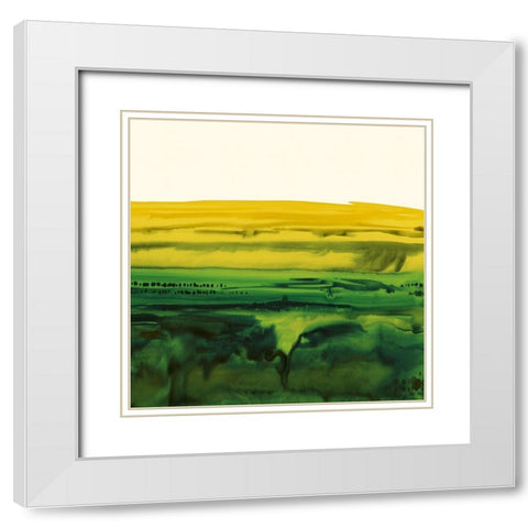 Melted Stratum II White Modern Wood Framed Art Print with Double Matting by Popp, Grace