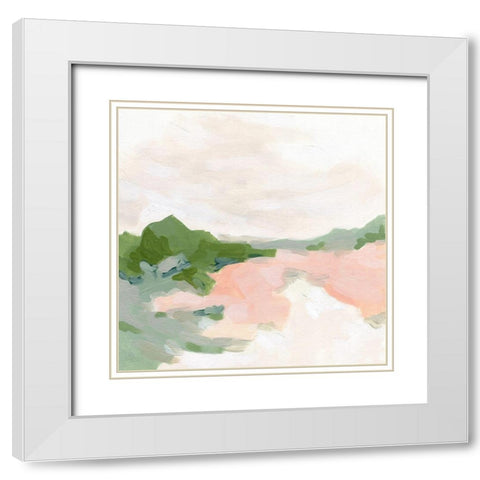 Pastoral Inlet I White Modern Wood Framed Art Print with Double Matting by Vess, June Erica
