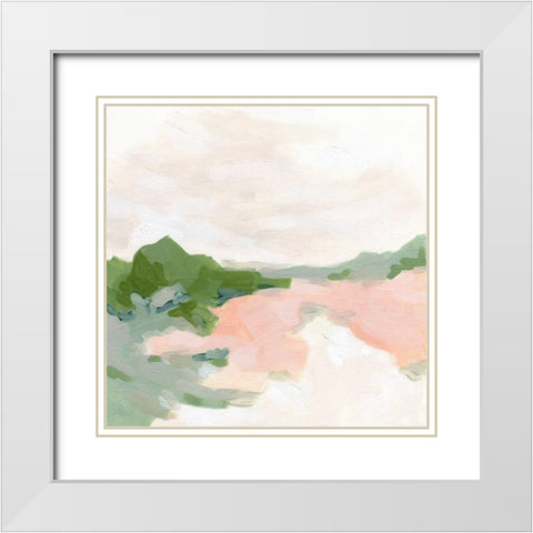 Pastoral Inlet I White Modern Wood Framed Art Print with Double Matting by Vess, June Erica