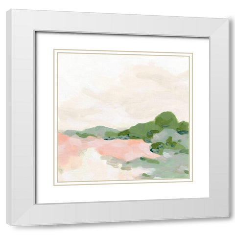 Pastoral Inlet II White Modern Wood Framed Art Print with Double Matting by Vess, June Erica