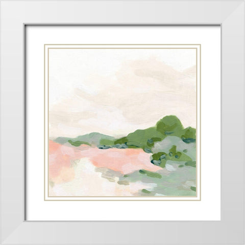 Pastoral Inlet II White Modern Wood Framed Art Print with Double Matting by Vess, June Erica