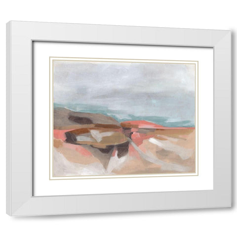 Tectonic Plateau I White Modern Wood Framed Art Print with Double Matting by Vess, June Erica