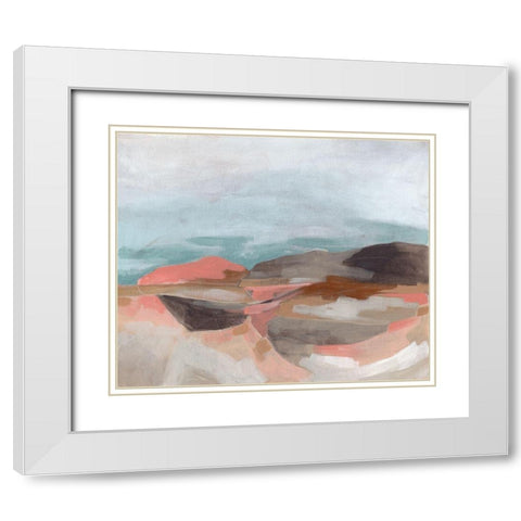 Tectonic Plateau II White Modern Wood Framed Art Print with Double Matting by Vess, June Erica