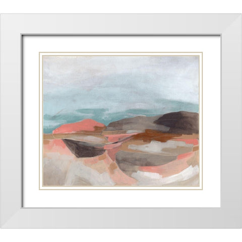 Tectonic Plateau II White Modern Wood Framed Art Print with Double Matting by Vess, June Erica