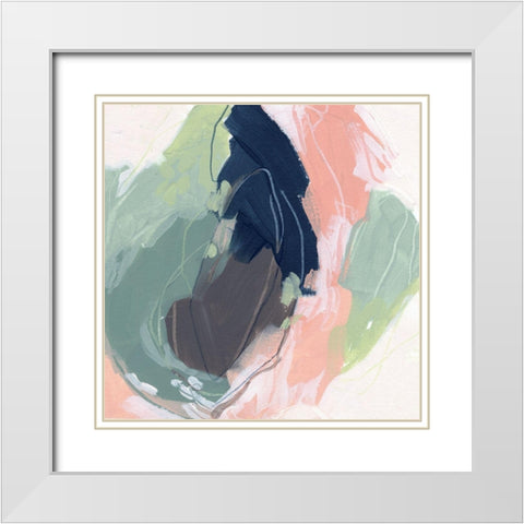 Circle Side II White Modern Wood Framed Art Print with Double Matting by Vess, June Erica