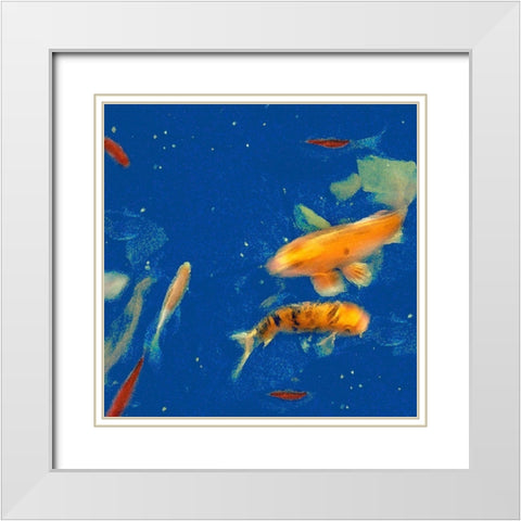 Swimming Lessons I White Modern Wood Framed Art Print with Double Matting by Ludwig, Alicia
