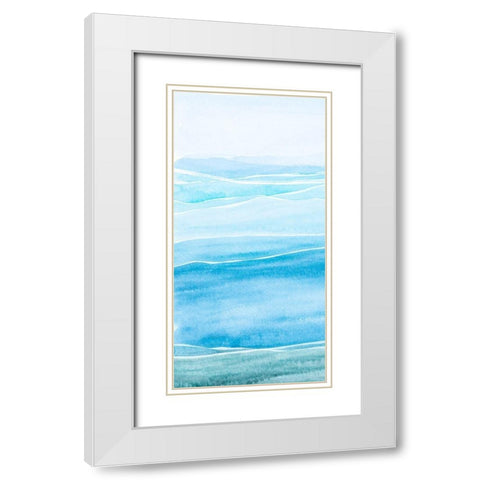 Wavy I White Modern Wood Framed Art Print with Double Matting by Ludwig, Alicia