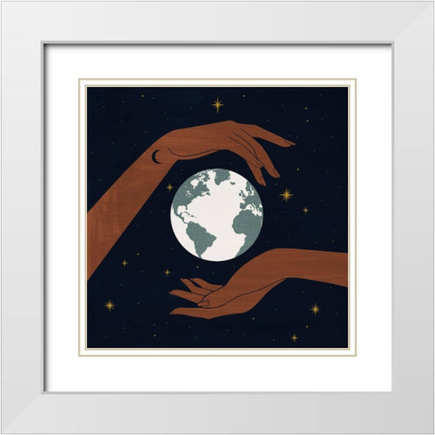 Dear Mother Earth II White Modern Wood Framed Art Print with Double Matting by Popp, Grace