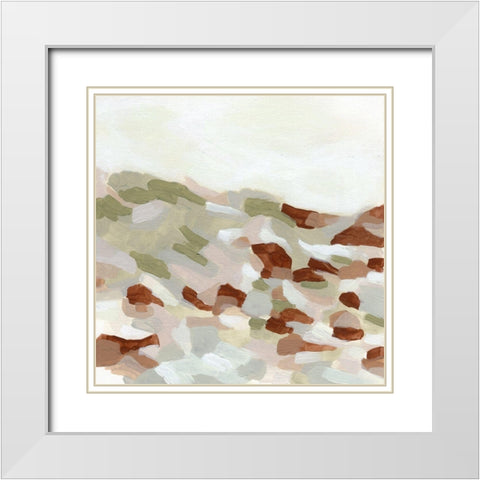 Hillside Mosaic I White Modern Wood Framed Art Print with Double Matting by Vess, June Erica